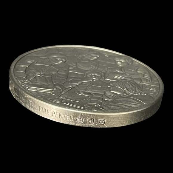 Vintage Medal History of Colonial America Pewter Coin The Fundamental Orders - Picture 3 of 3